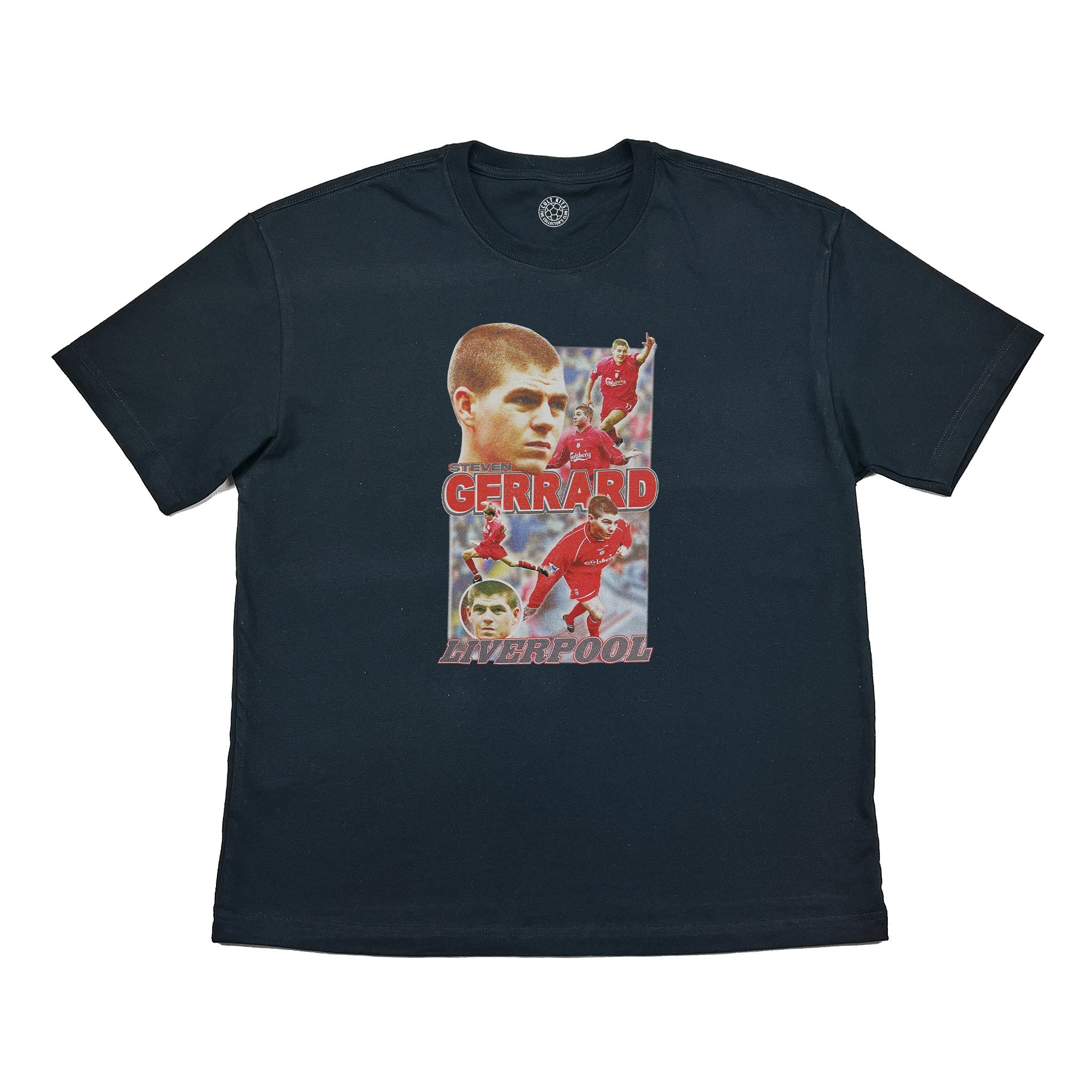 Black Liverpool Steven Gerrard Bootleg Tee - Liverpool Graphic T-Shirts at Cult Kits