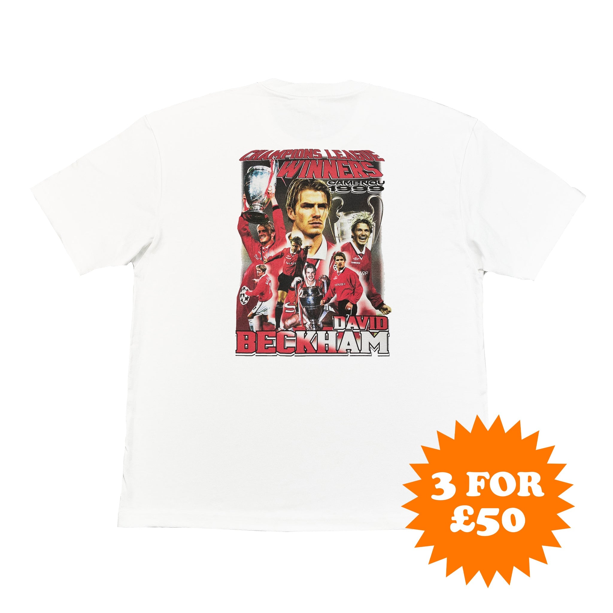 Manchester United Beckham Camp Nou 1999 Bootleg Tee