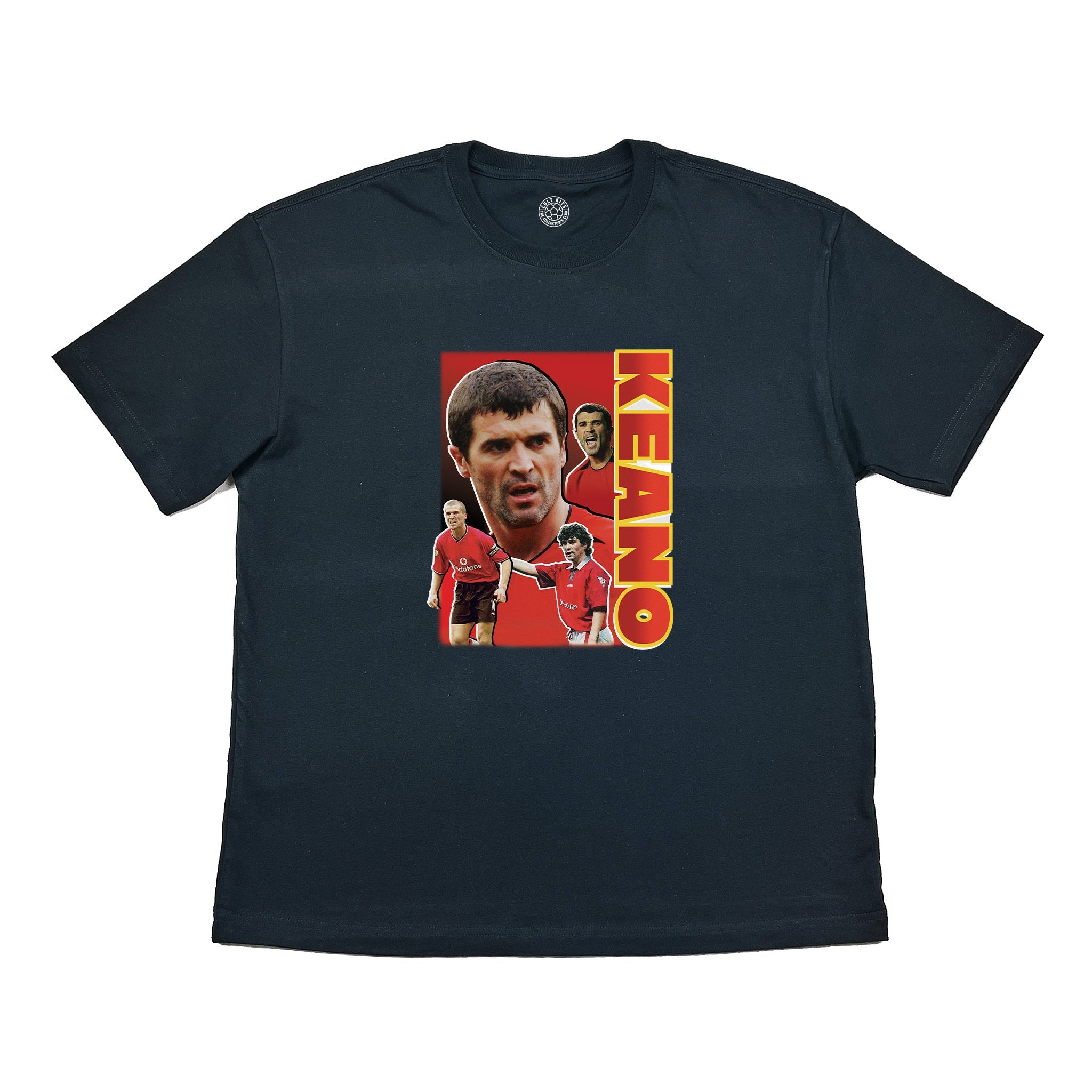 Black Manchester United Keano Bootleg Tee - Roy Keane Graphic T-Shirt at Cult Kits