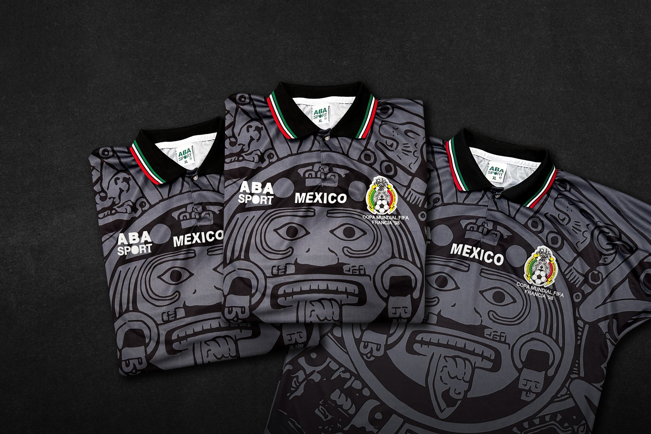 Cult Kits | Mexico 1998 ABA Sport – Blackout Shirt , ABA Sport , authentic , short sleeved , classic football shirts , vintage football shirts , retro football shirts , soccer jersey , limited edition