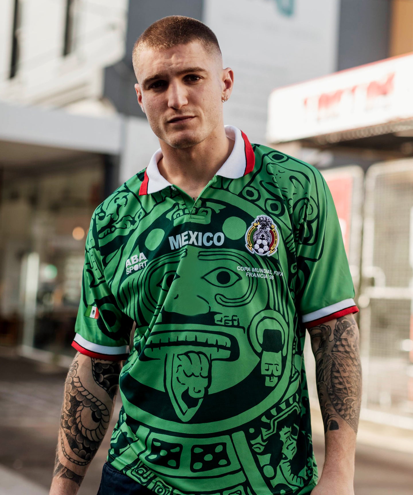 Cult Kits | Mexico 1998 ABA Sport – Home Shirt , ABA Sport , authentic , short sleeved , classic football shirts , vintage football shirts , retro football shirts , soccer jersey , limited edition , world cup edition and details