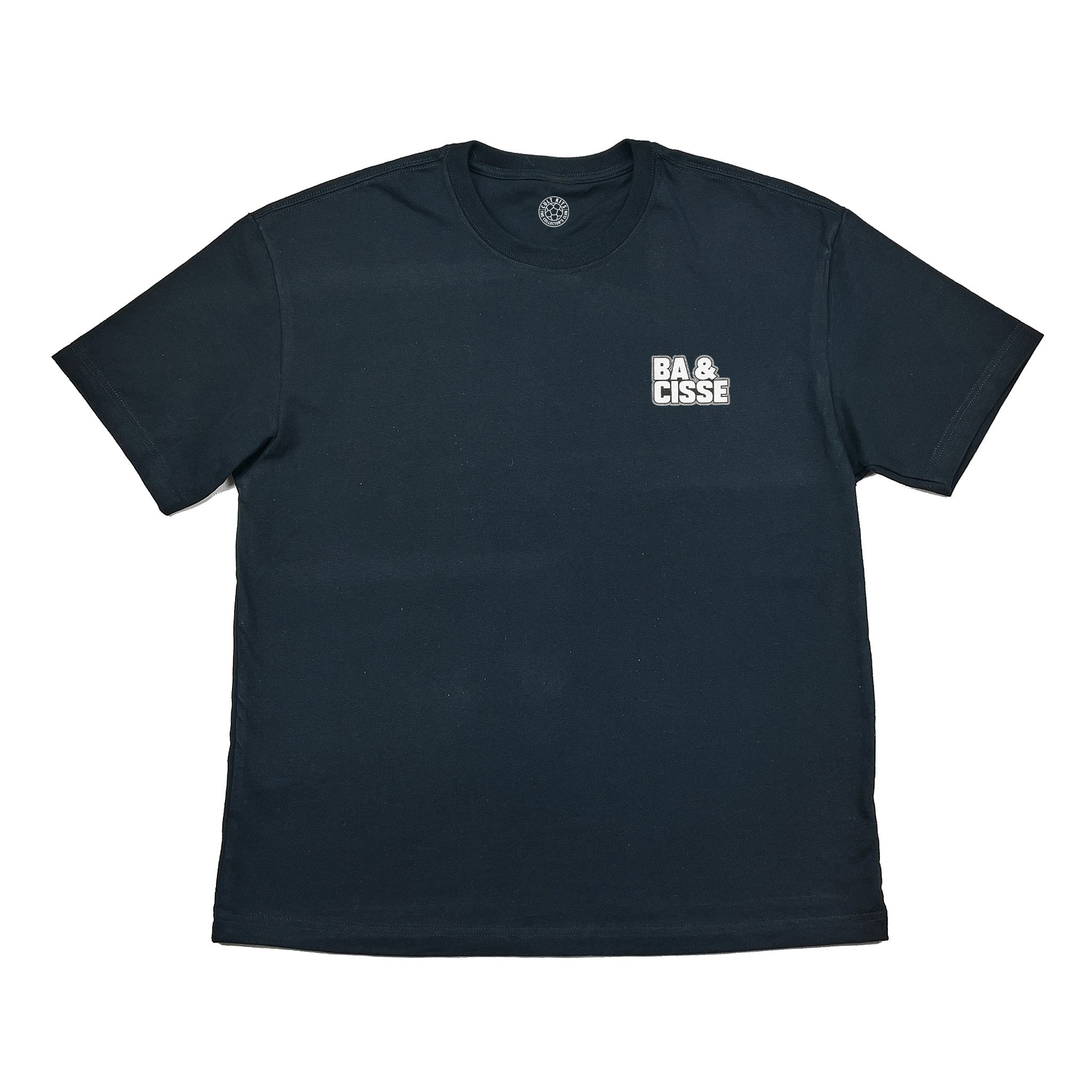 Black Newcastle United Ba & Cisse Bootleg Tee - Graphic Toon T-Shirt at Cult Kits (front)