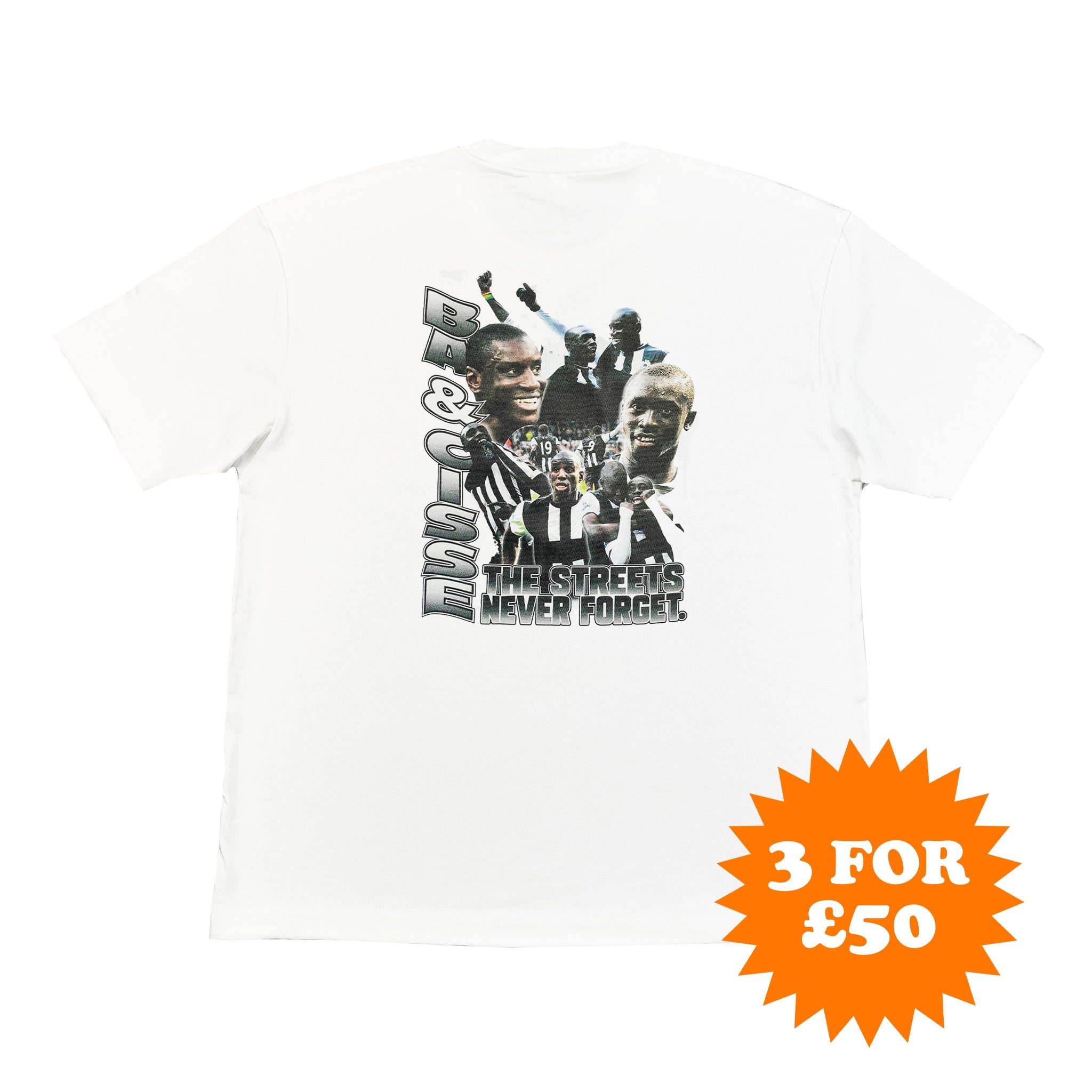 Newcastle United Ba & Cisse Bootleg Tee - Graphic Toon T-Shirt at Cult Kits