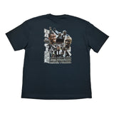 Black Newcastle United Ba & Cisse Bootleg Tee - Graphic Toon T-Shirt at Cult Kits