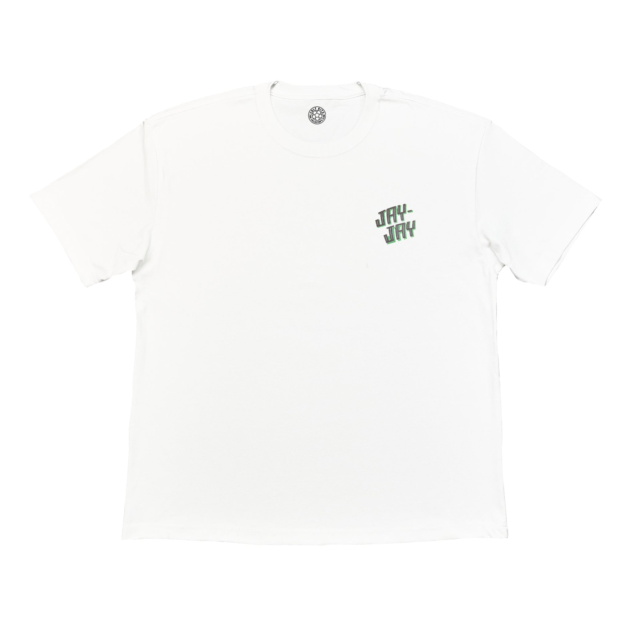 White Nigeria Okocha Bootleg Tee - Jay-Jay Okocha T-Shirt at Cult Kits (front)