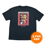 Black Perugia Nakata Bootleg Tee - 90s Nakata Graphic T-Shirt at Cult Kits