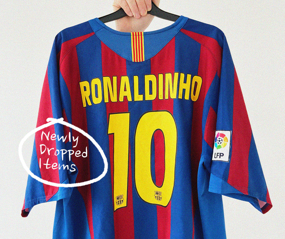 cult kits new in collection barcelona ronaldinho classic football shirt