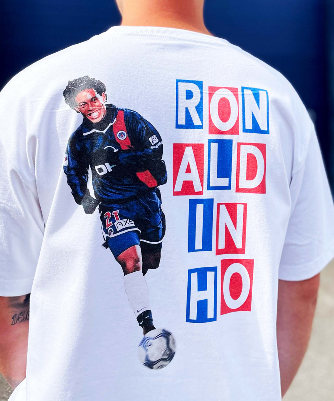 cult kits | icon tees , Ronaldinho , PSG , tee , lifestyle , cult kits tee , 3 for £50