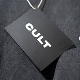 South China Embroidered Cult Tee - Charcoal