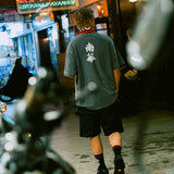 South China Embroidered Cult Tee - Charcoal