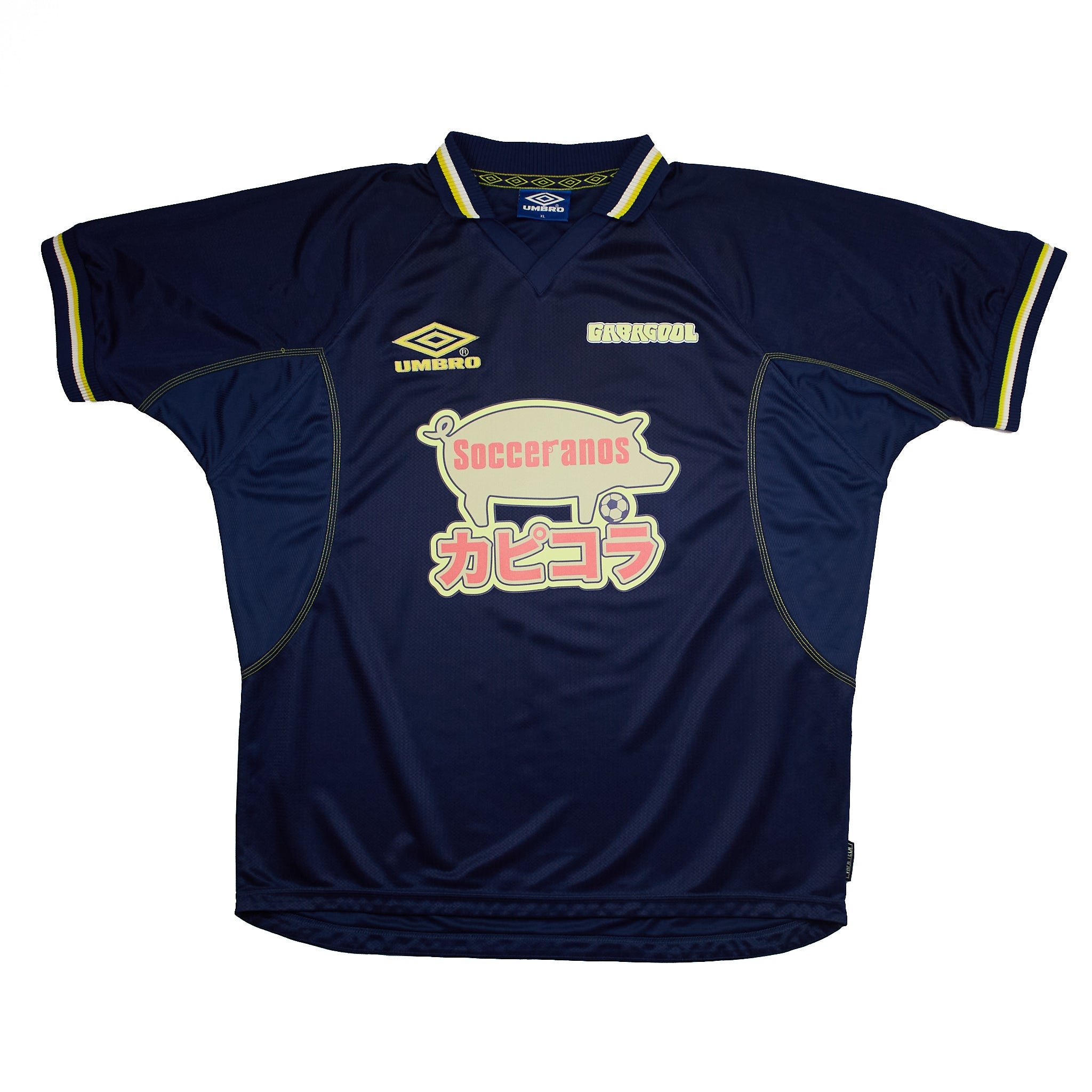 Buy Socceranos Gabagool Japanese Cult Mashup Shirt (XL) Umbro ~ Free worldwide shipping ~ Authentic Vintage Football Shirts from Cult Kits
