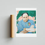 Buy Socceranos Tony Italia A3 Graphic Print ~ Free worldwide shipping ~ Authentic Vintage Football Shirts from Cult Kits
