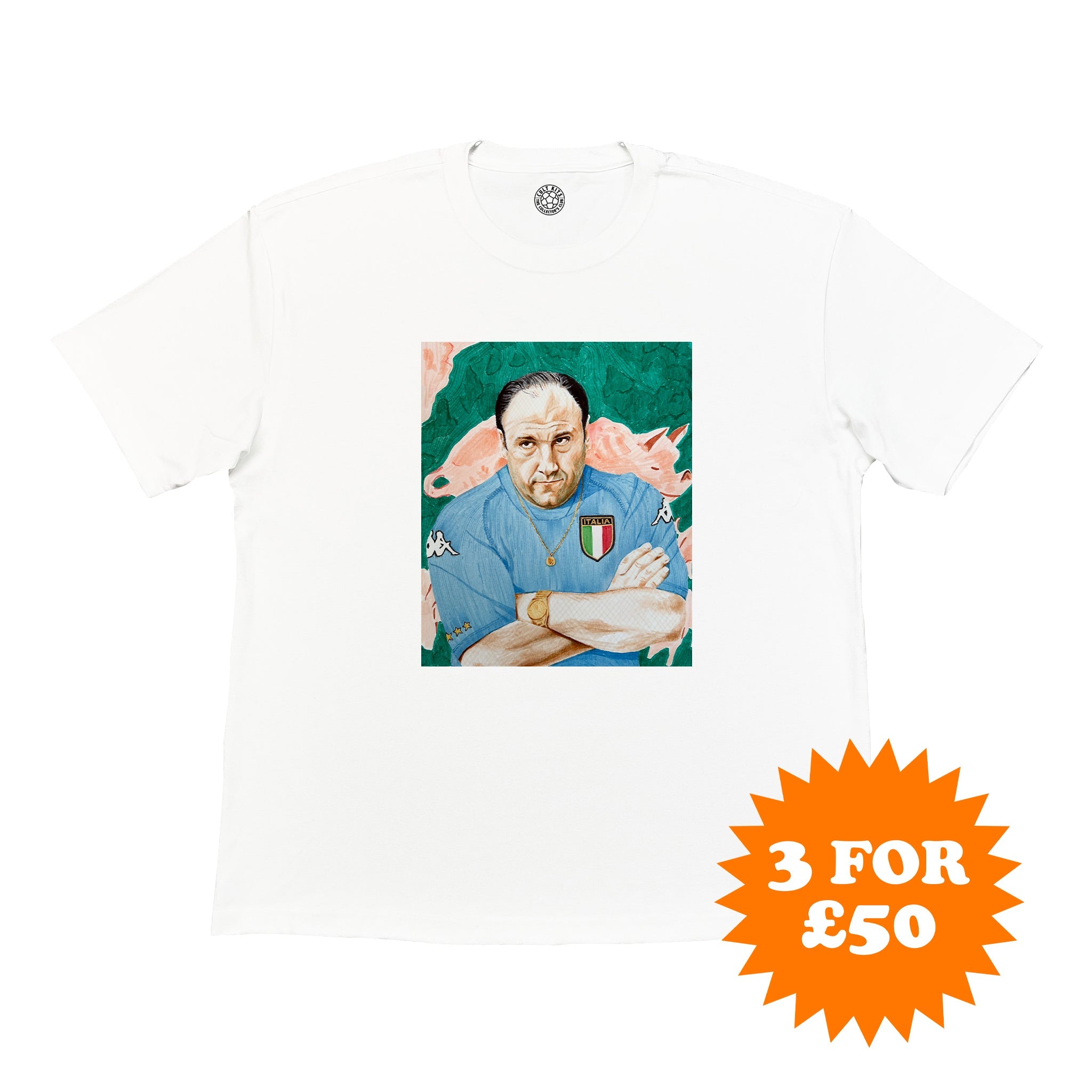 Buy Socceranos Tony Italia Graphic Tee ~ Free worldwide shipping ~ Authentic Vintage Football Shirts from Cult Kits