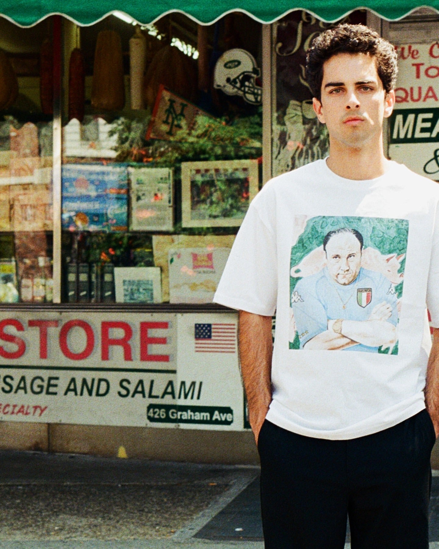 Buy Socceranos Tony Italia Graphic Tee ~ Free worldwide shipping ~ Authentic Vintage Football Shirts from Cult Kits