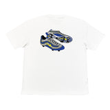 White Cult R9 Tee - Ronaldo Nazário’s Nike Mercurial Boot T-Shirt at Cult Kits