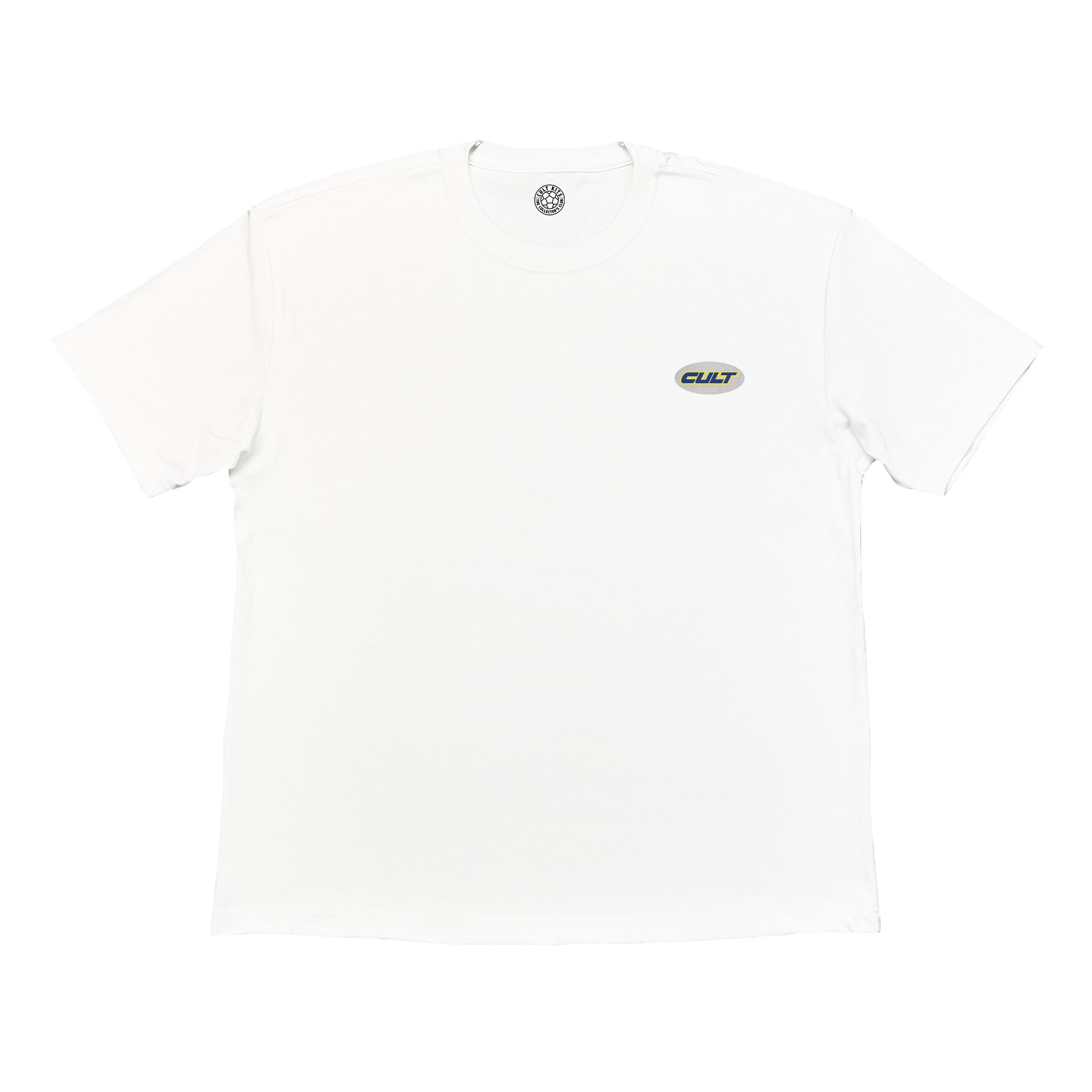 White Cult R9 Tee - Ronaldo Nazário’s Nike Mercurial Boot T-Shirt at Cult Kits Front
