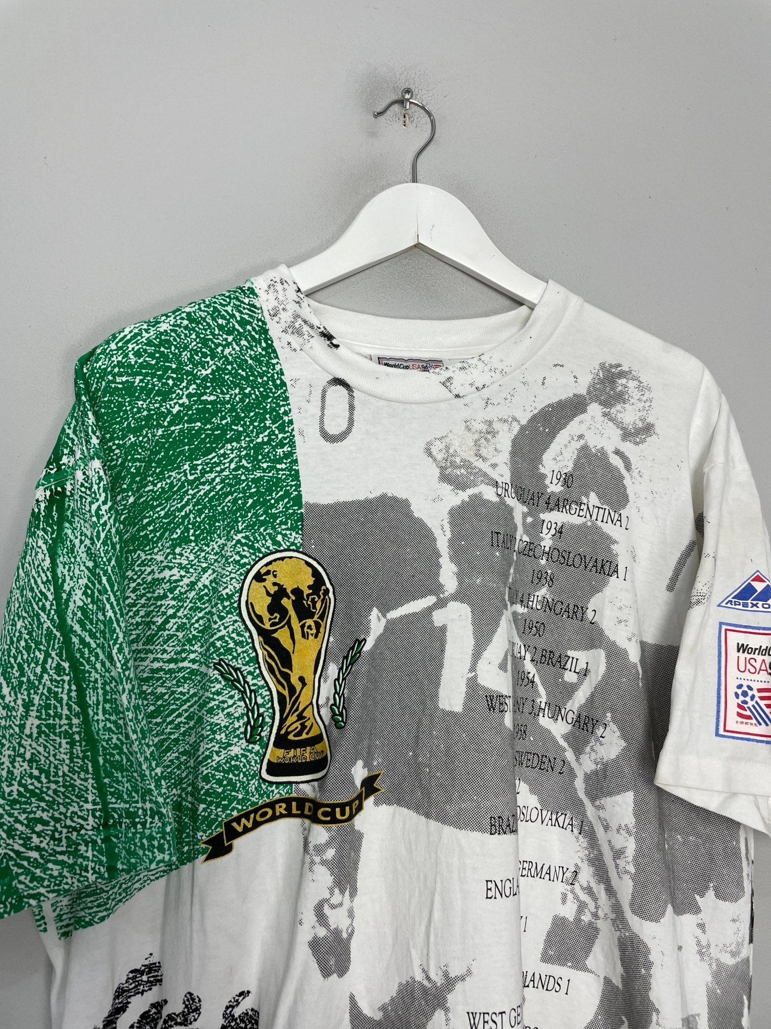 Shop USA 1994 WORLD CUP T-SHIRT (XL) OM, classic football shirts, vintage football shirts & retro soccer jerseys at Cult Kits