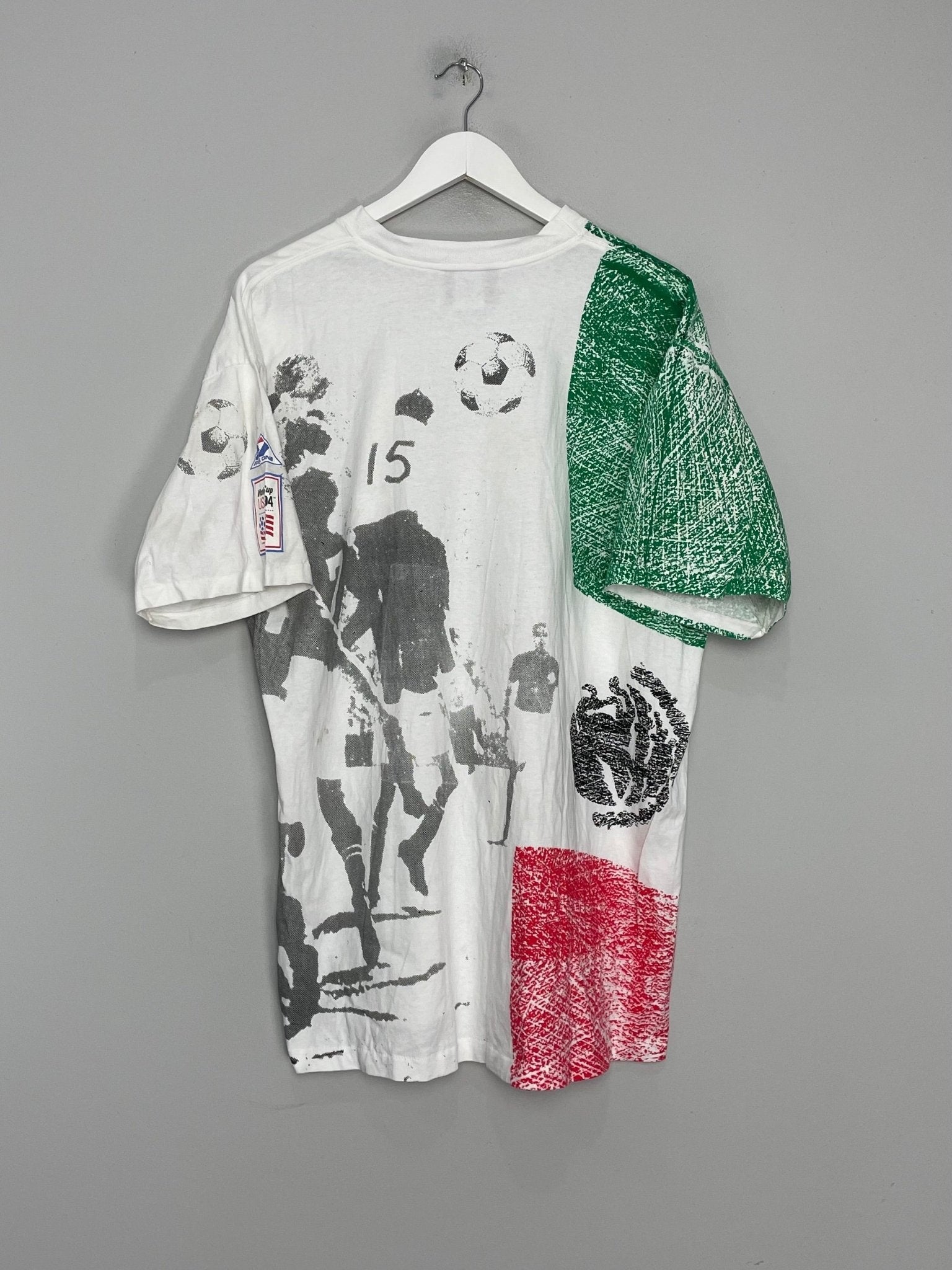 Shop USA 1994 WORLD CUP T-SHIRT (XL) OM, classic football shirts, vintage football shirts & retro soccer jerseys at Cult Kits