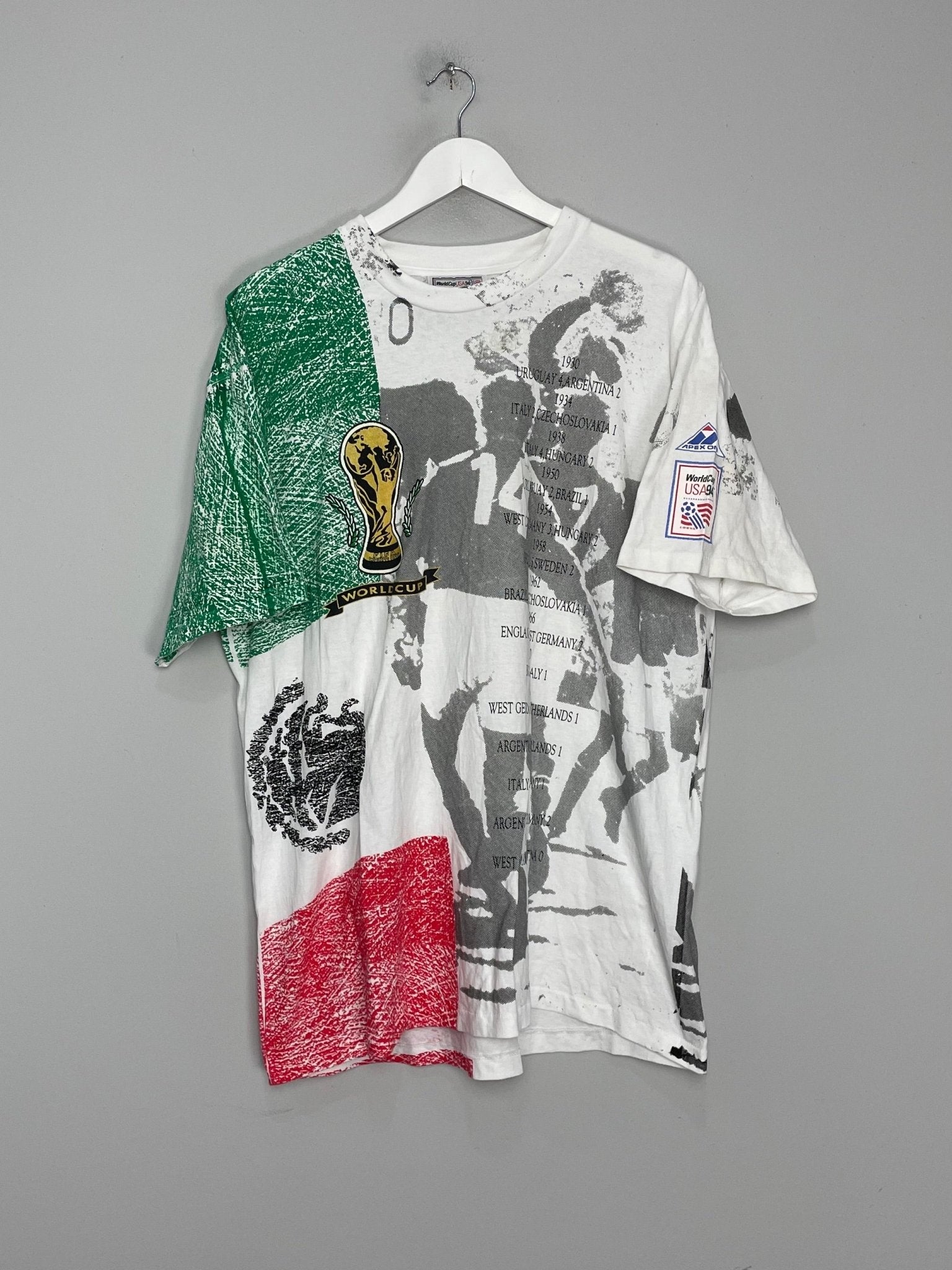 Shop USA 1994 WORLD CUP T-SHIRT (XL) OM, classic football shirts, vintage football shirts & retro soccer jerseys at Cult Kits