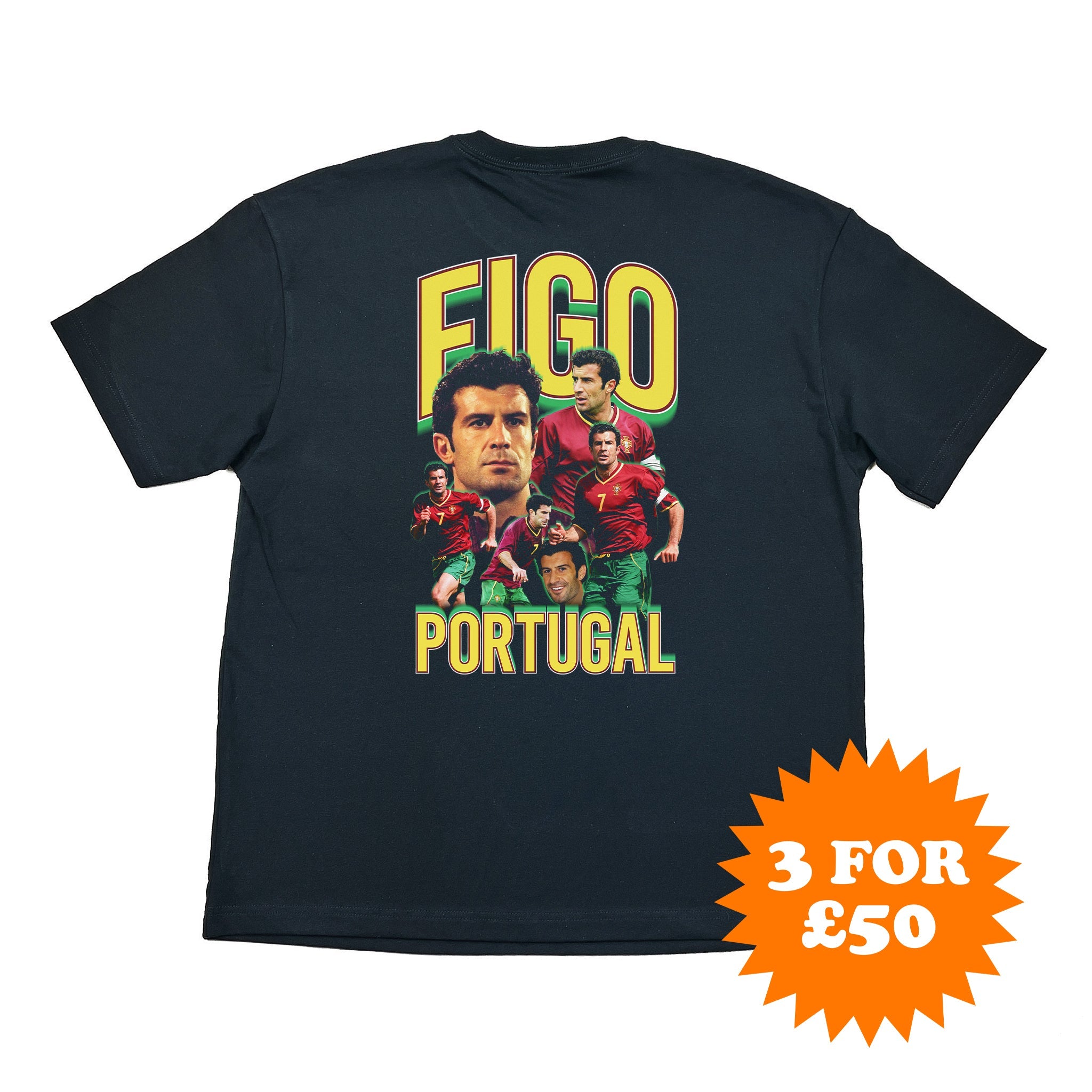 Buy World Cup Figo Portugal Bootleg Tee ~ Free worldwide shipping ~ Authentic Vintage Football Shirts from Cult Kits