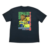 Buy the Black World Cup R9 Bootleg Tee - Ronaldo Nazario 2002 Graphic T-Shirt - Cult Kits