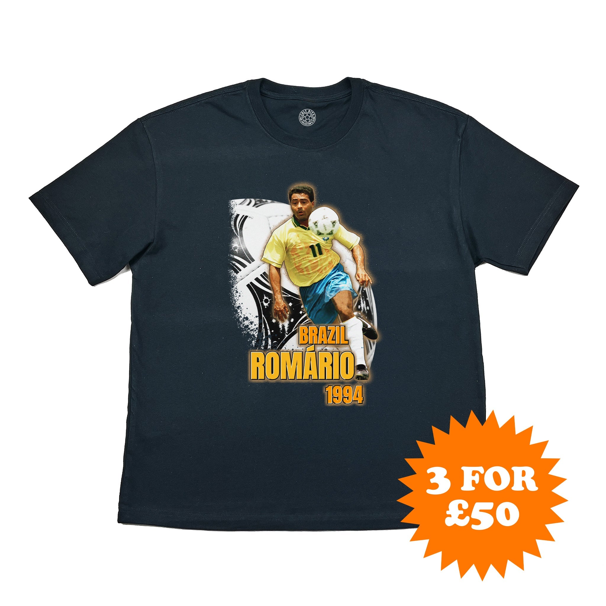 World Cup Romario 1994 Brazil Bootleg Tee - Brazil USA 94 Black T-Shirt