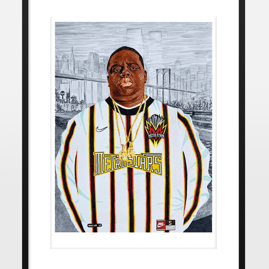 Shop BIGGIE METRO STARS A3 PRINT, classic football shirts, vintage football shirts & retro soccer jerseys at Cult Kits