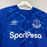 2019/20 EVERTON DIGNE #12 *MATCH ISSUE* HOME SHIRT (S) UMBRO