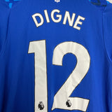 2019/20 EVERTON DIGNE #12 *MATCH ISSUE* HOME SHIRT (S) UMBRO