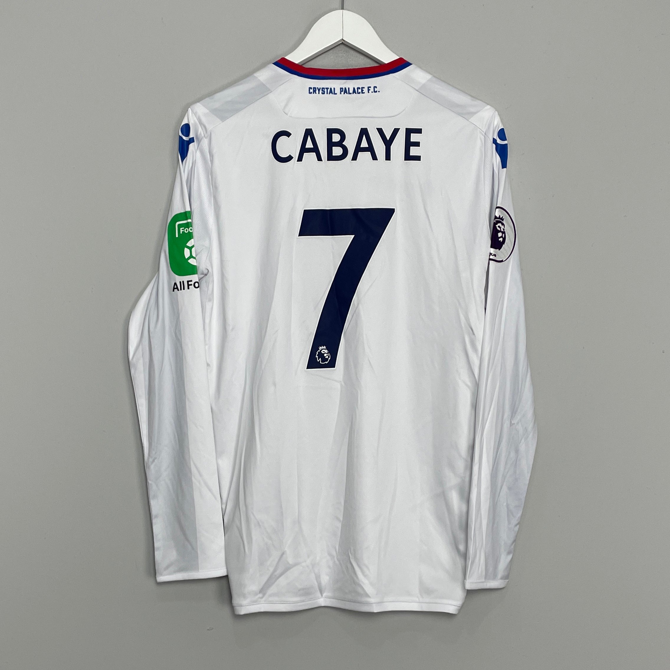 Shop 2017/18 CRYSTAL PALACE CABAYE #7 *MATCH ISSUE* L/S THIRD SHIRT (M) MACRON, classic football shirts, vintage football shirts & retro soccer jerseys at Cult Kits