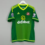 2015/16 SUNDERLAND O'SHEA #16 *MATCH ISSUE + SIGNED* AWAY SHIRT (L) ADIDAS