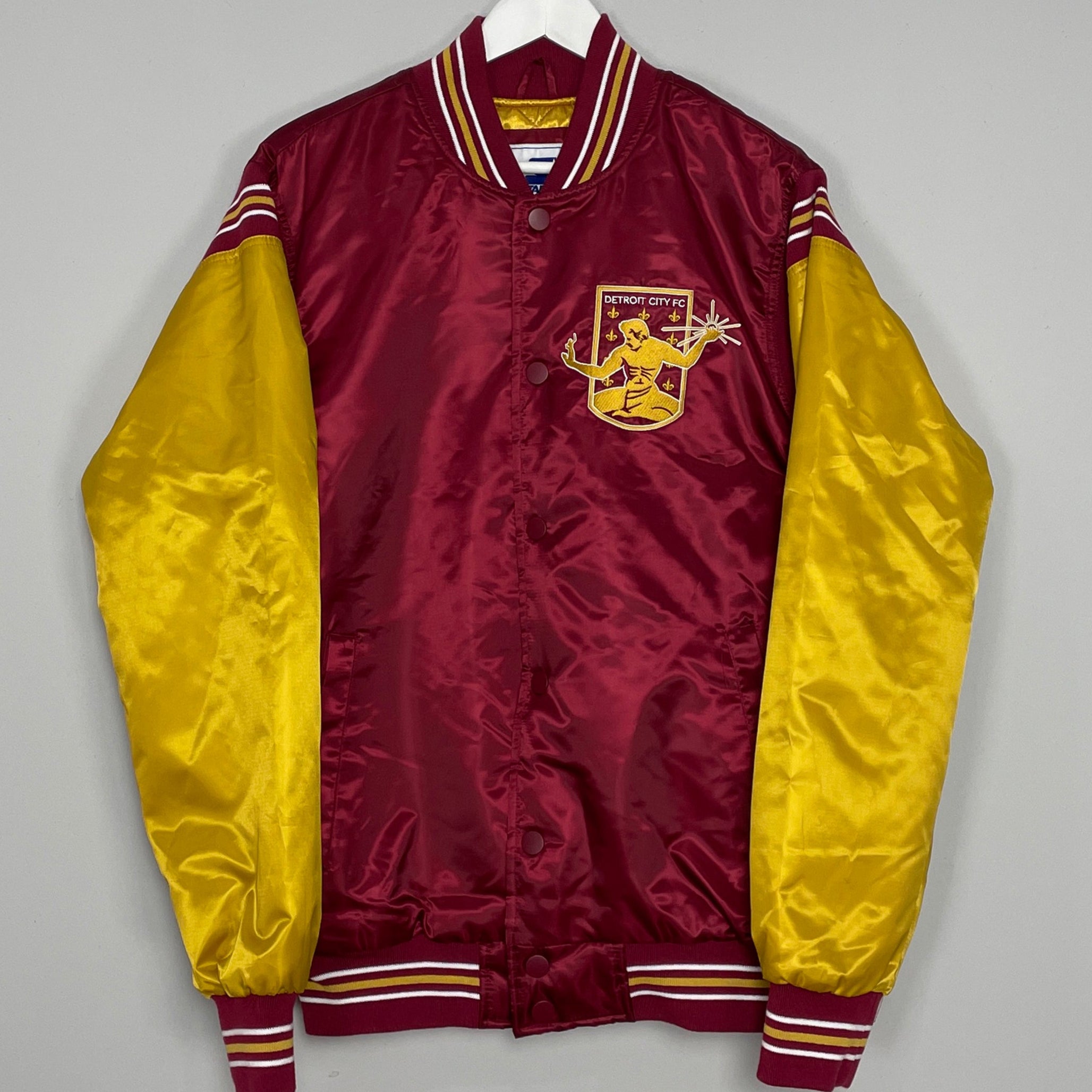 Shop 2021/22 DETROIT CITY BOMBER JACKET (M) STARTER, classic football shirts, vintage football shirts & retro soccer jerseys at Cult Kits