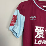 2020/21 BURNLEY MEE #6 *MATCH ISSUE* FA CUP HOME SHIRT (M) UMBRO