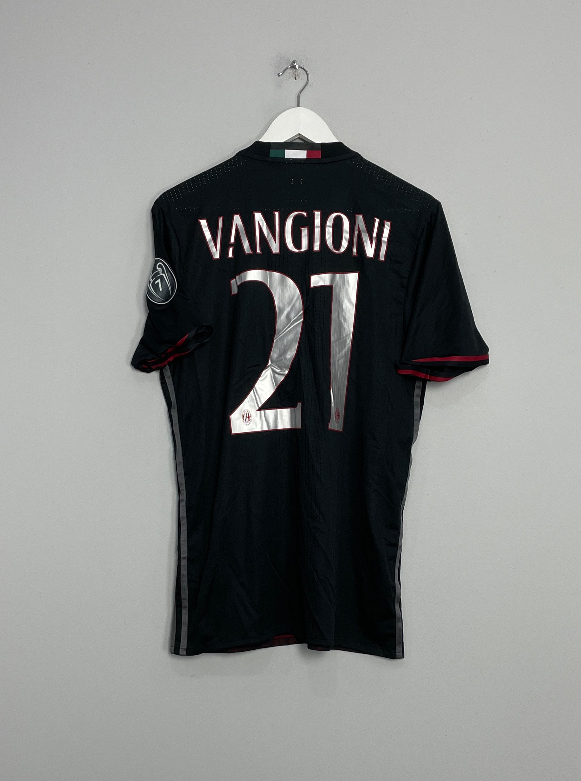 Image of the AC Milan Vangioni shirt from the 2016/17 season