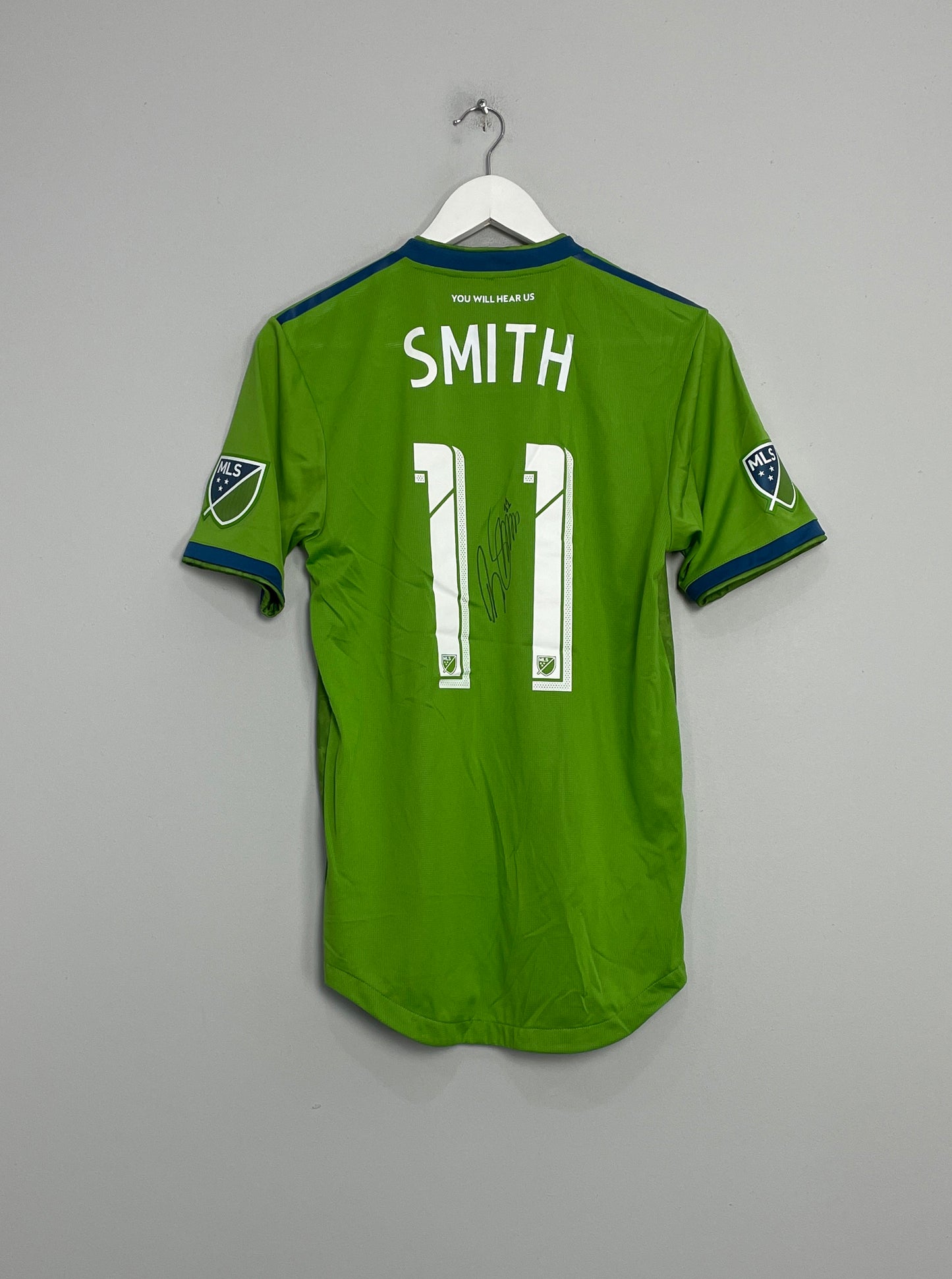 Image of the Seattle Sounders Smith shirt from the 2019/20 season