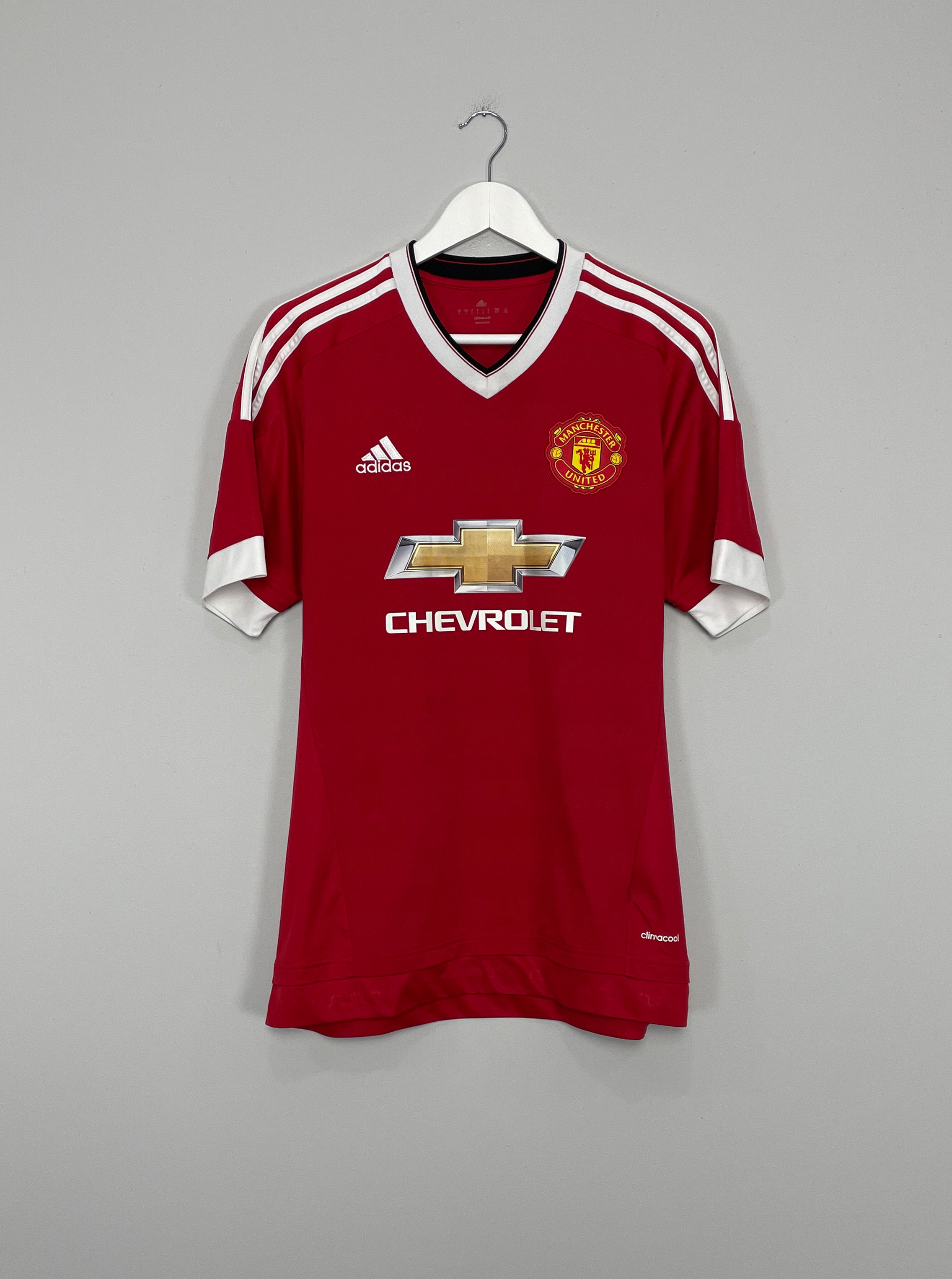 Shop 2015/16 MANCHESTER UNITED HOME SHIRT (L) ADIDAS, classic football shirts, vintage football shirts & retro soccer jerseys at Cult Kits