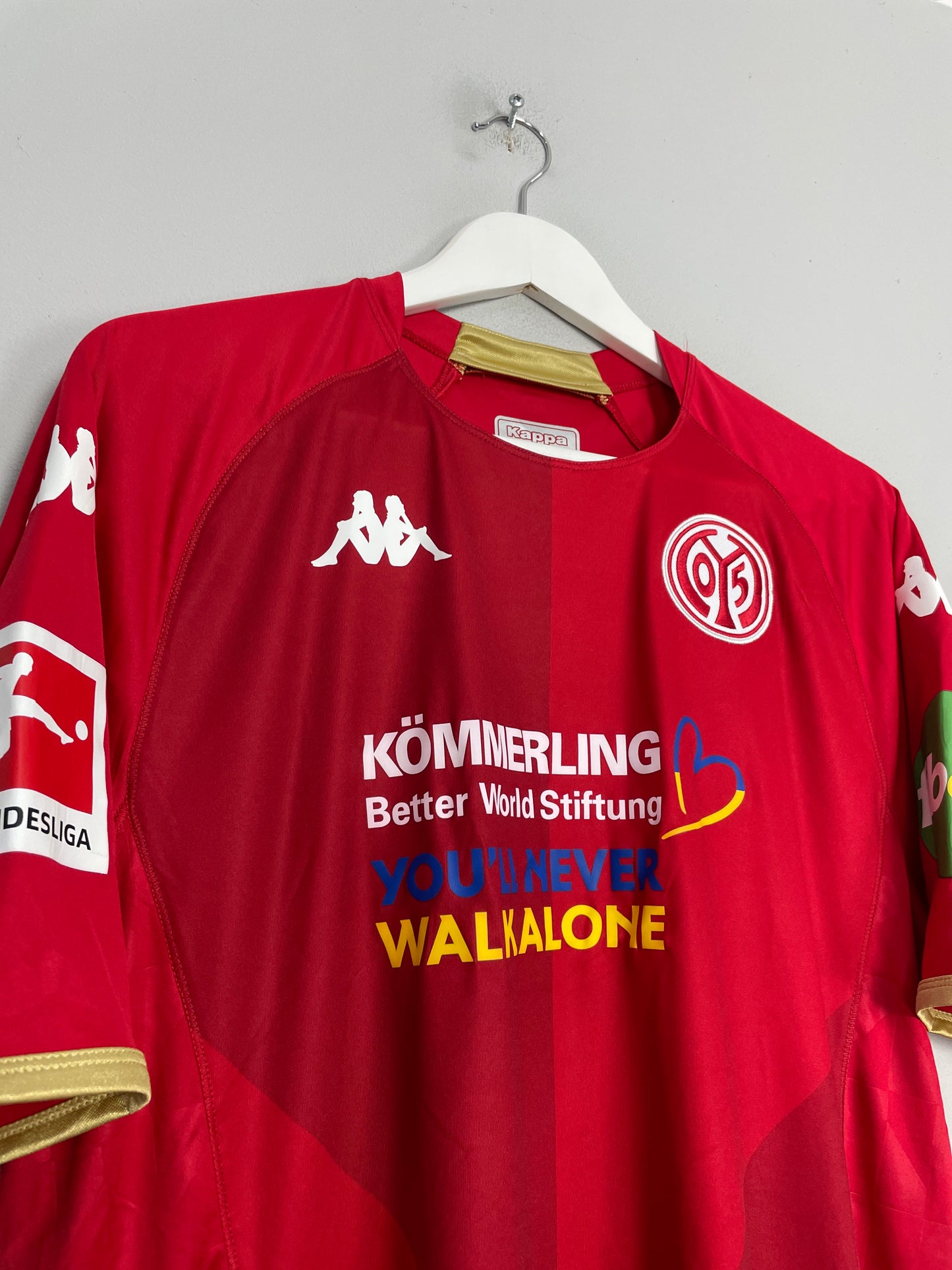 2021/22 FC MAINZ PAPELA #24 *MATCH ISSUE* HOME SHIRT (L) KAPPA
