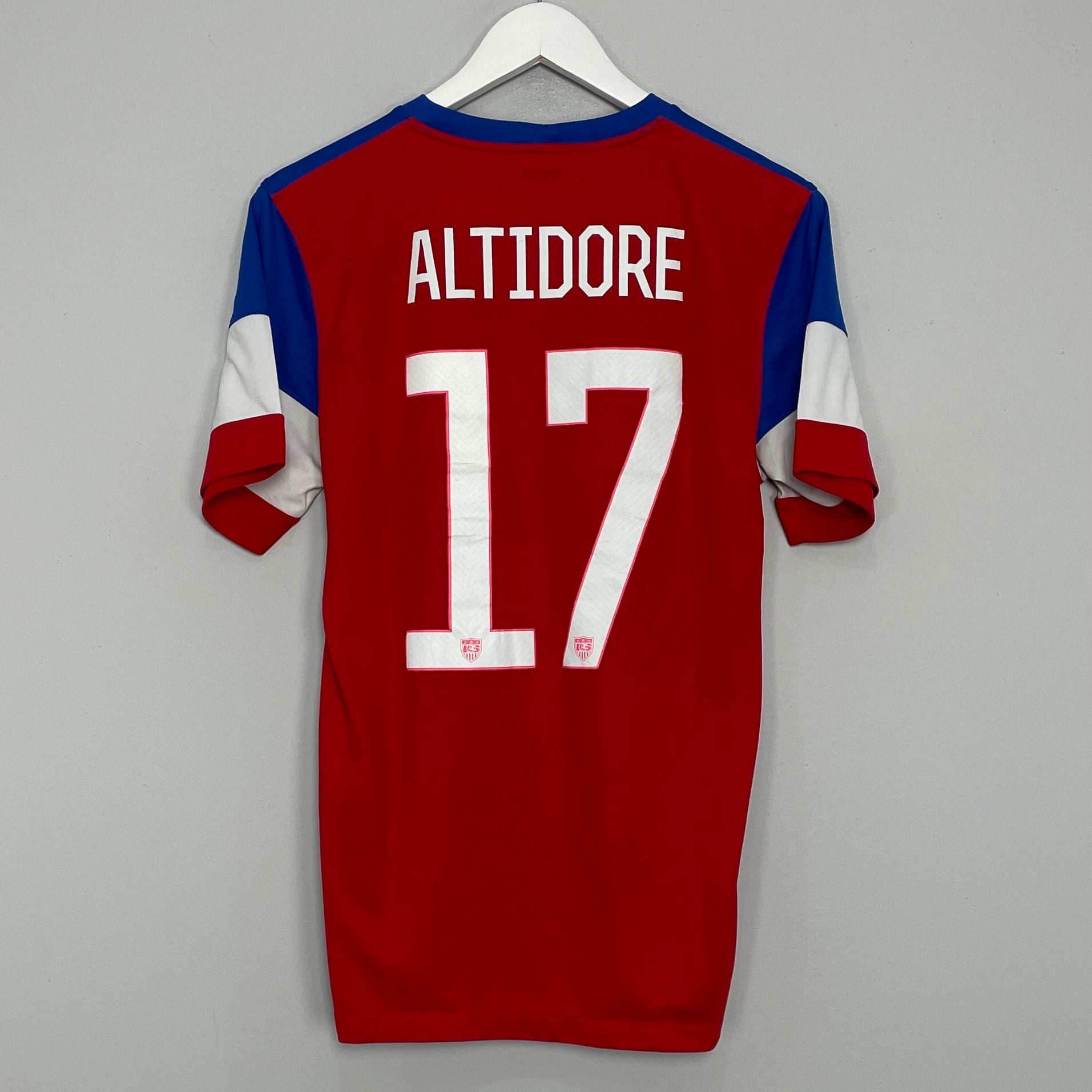 Shop 2014/15 USA ALTIDORE #17 AWAY SHIRT (S) NIKE, classic football shirts, vintage football shirts & retro soccer jerseys at Cult Kits
