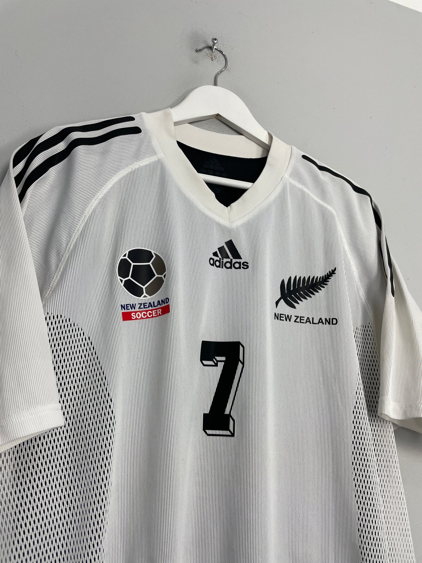 2003/04 NEW ZEALAND VICELICH #7 *PLAYER ISSUE* HOME SHIRT (XL) ADIDAS