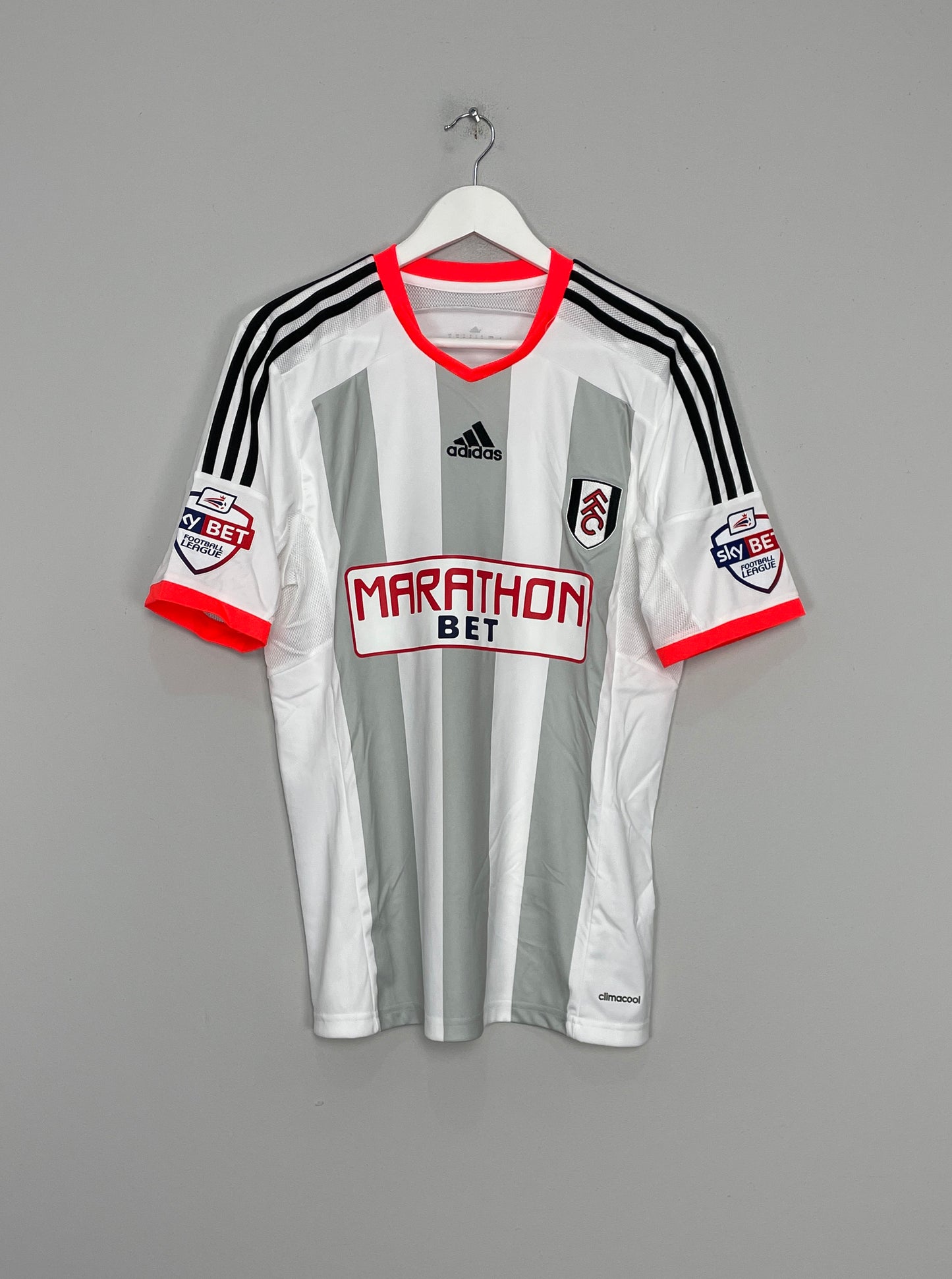 2014/15 FULHAM MCCORMACK #44 *MATCH ISSUE + SIGNED* HOME SHIRT (M) ADIDAS