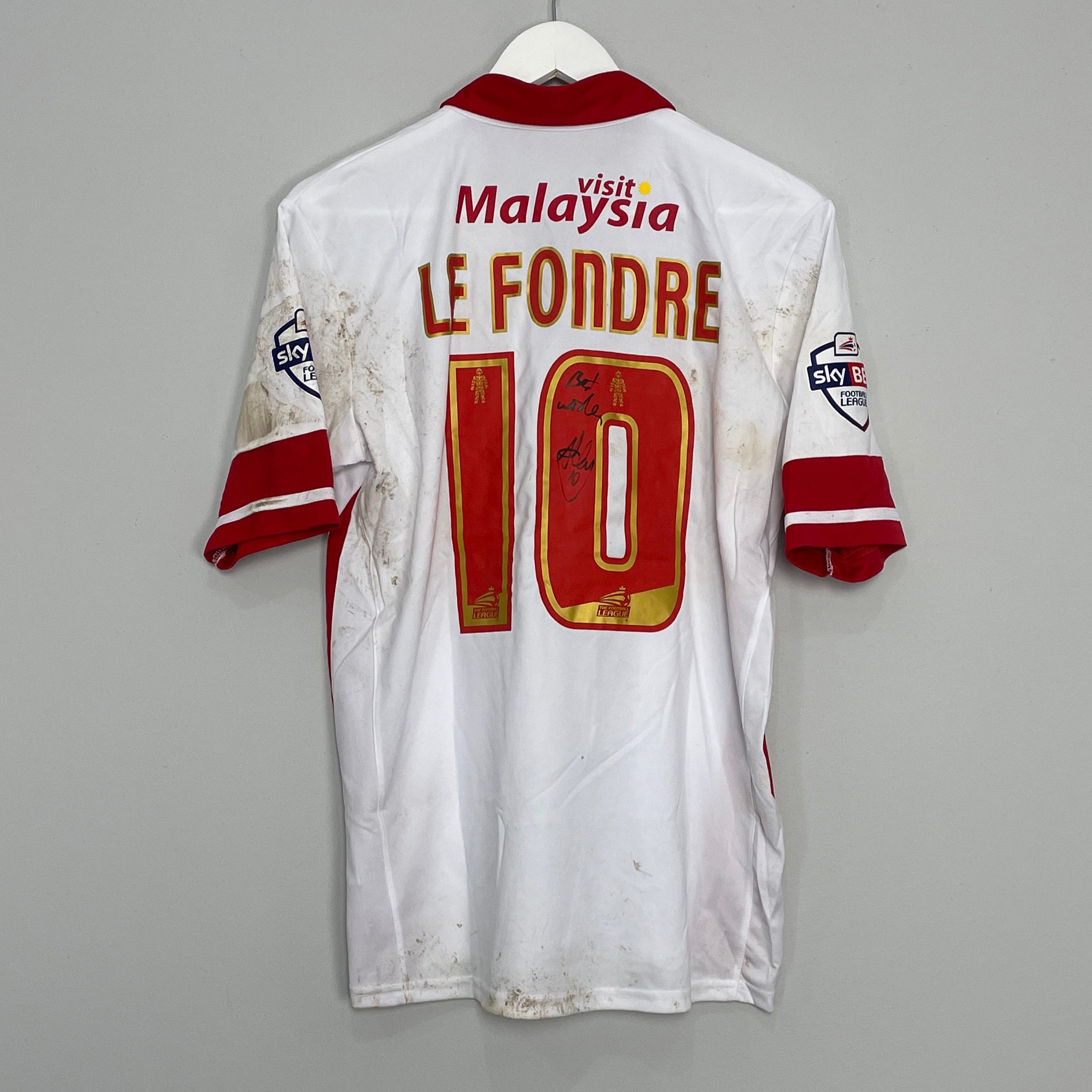Shop 2014/15 CARDIFF CITY LE FONDRE #10 *MATCH WORN + SIGNED* THIRD SHIRT (M) COSWAY SPORTS, classic football shirts, vintage football shirts & retro soccer jerseys at Cult Kits
