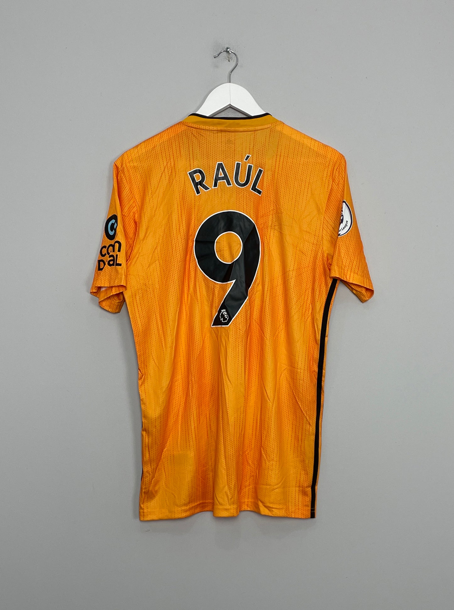 2019/20 WOLVES RAUL #9 *MATCH ISSUE* HOME SHIRT (M) ADIDAS