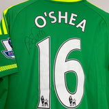 2015/16 SUNDERLAND O'SHEA #16 *MATCH ISSUE + SIGNED* AWAY SHIRT (L) ADIDAS