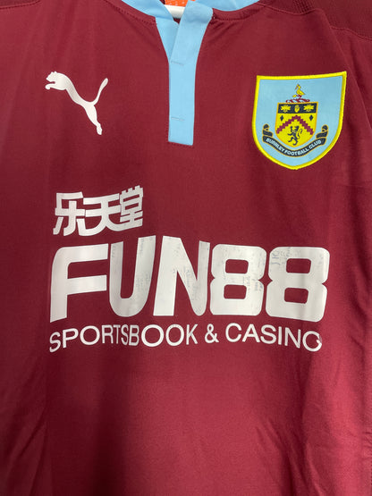 2014/15 BURNLEY INGS #10 *MATCH ISSUE + SIGNED* HOME SHIRT (M) PUMA