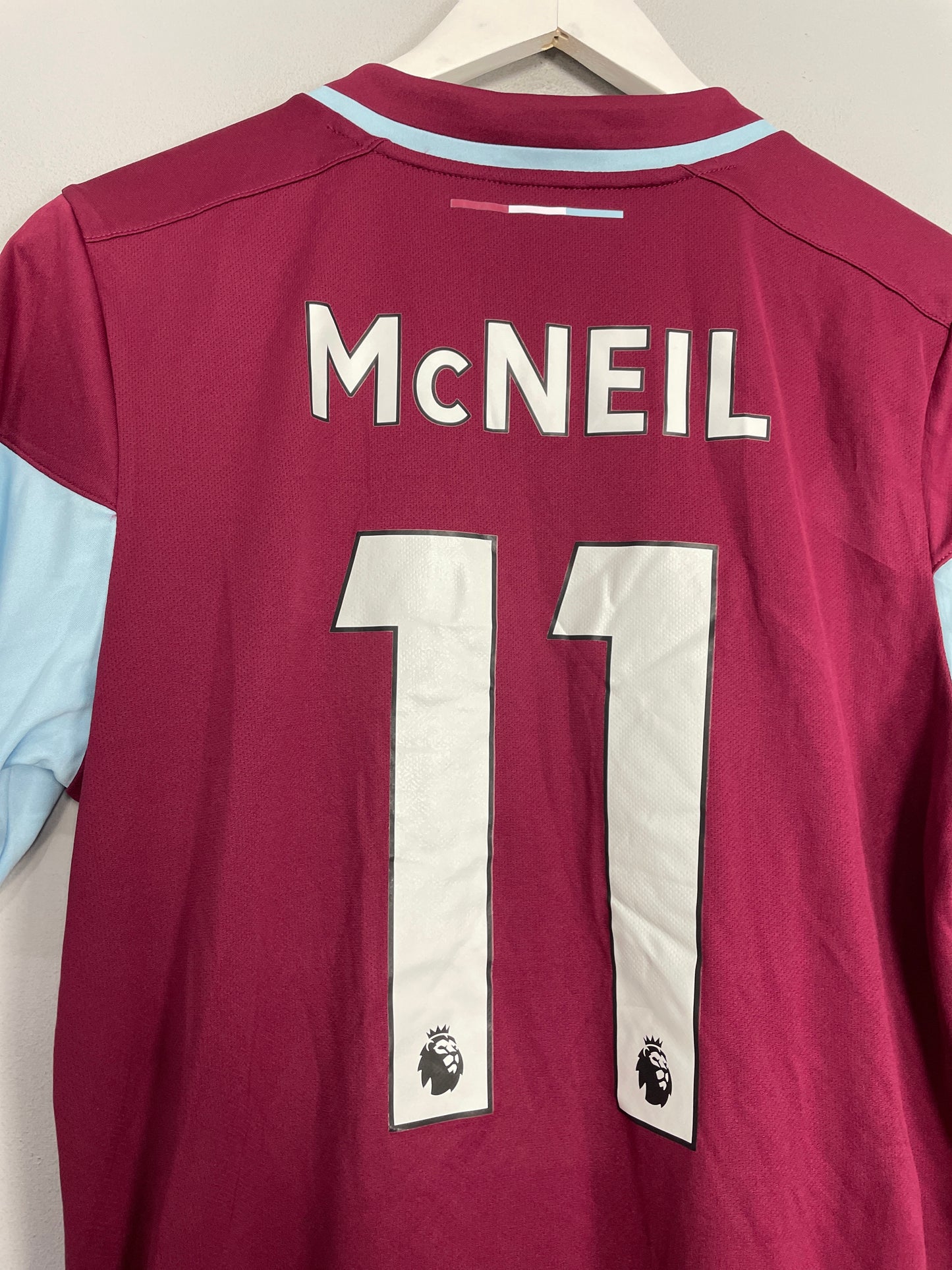 2020/21 BURNLEY MCNEIL #11 *MATCH ISSUE* FA CUP HOME SHIRT (M) UMBRO