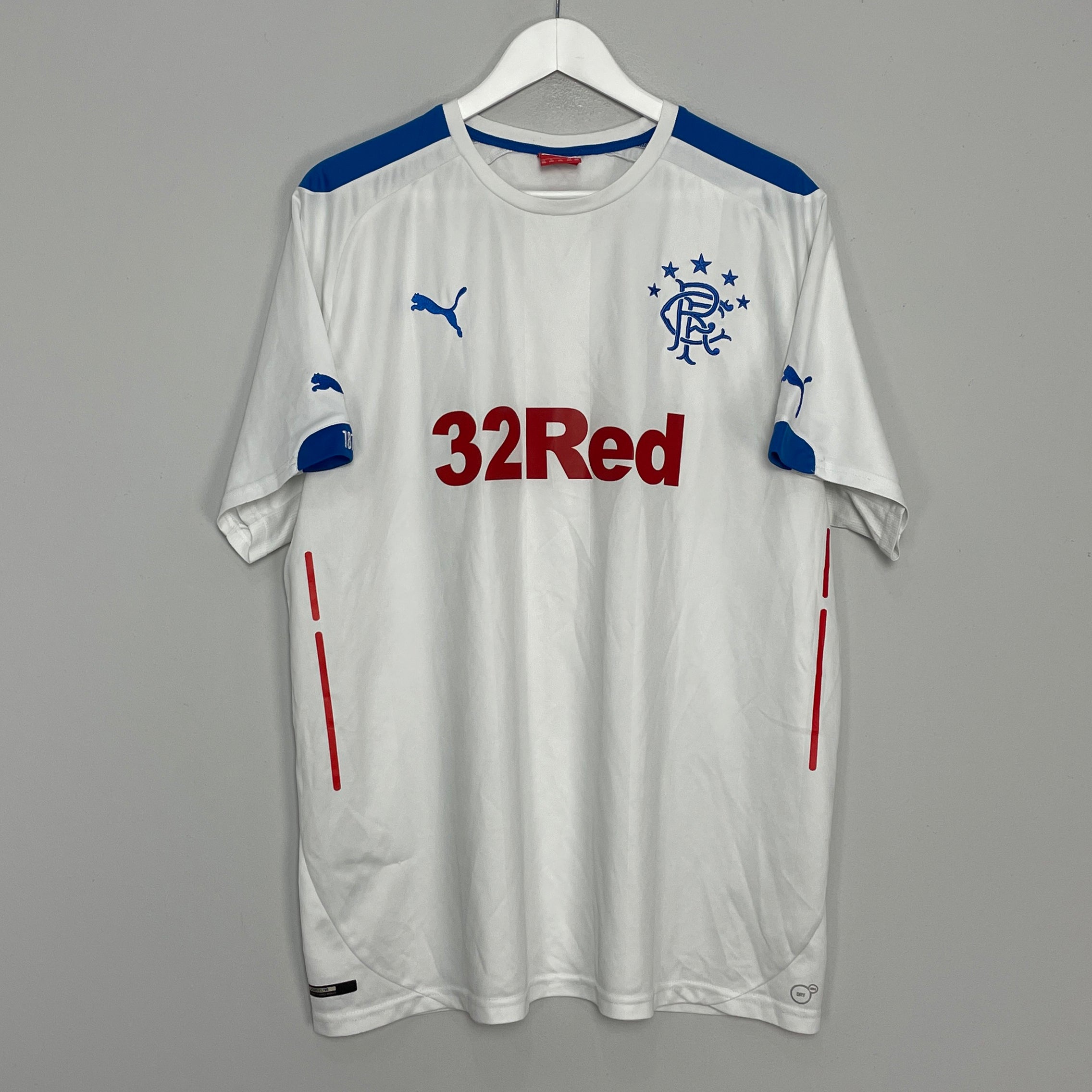 Shop 2014/15 RANGERS HOME SHIRT (XXL) PUMA, classic football shirts, vintage football shirts & retro soccer jerseys at Cult Kits