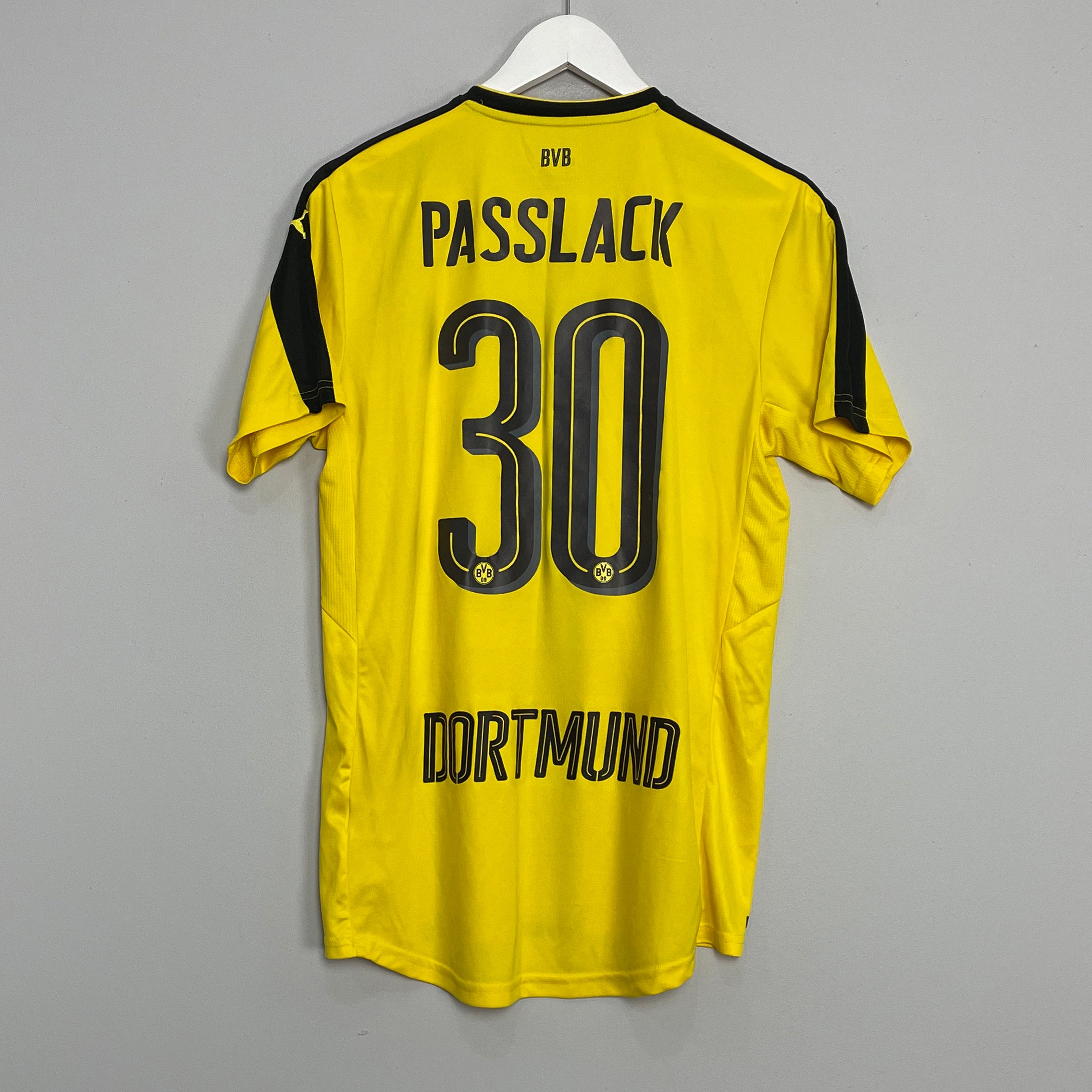 Shop 2016/17 DORTMUND PASSLACK #30 HOME SHIRT (M) PUMA, classic football shirts, vintage football shirts & retro soccer jerseys at Cult Kits