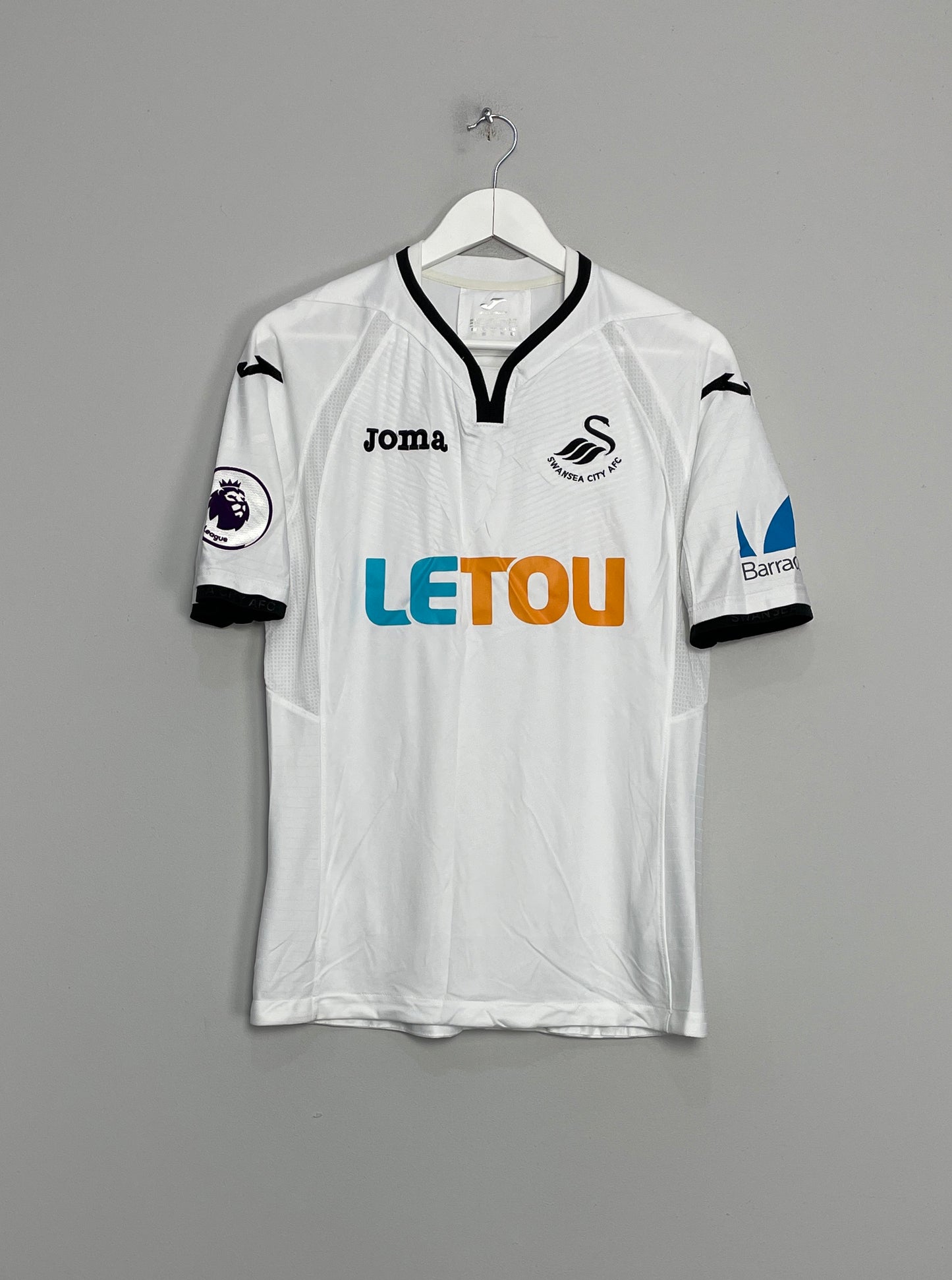 2017/18 SWANSEA CITY KING #26 *MATCH ISSUE* HOME SHIRT (M) JOMA