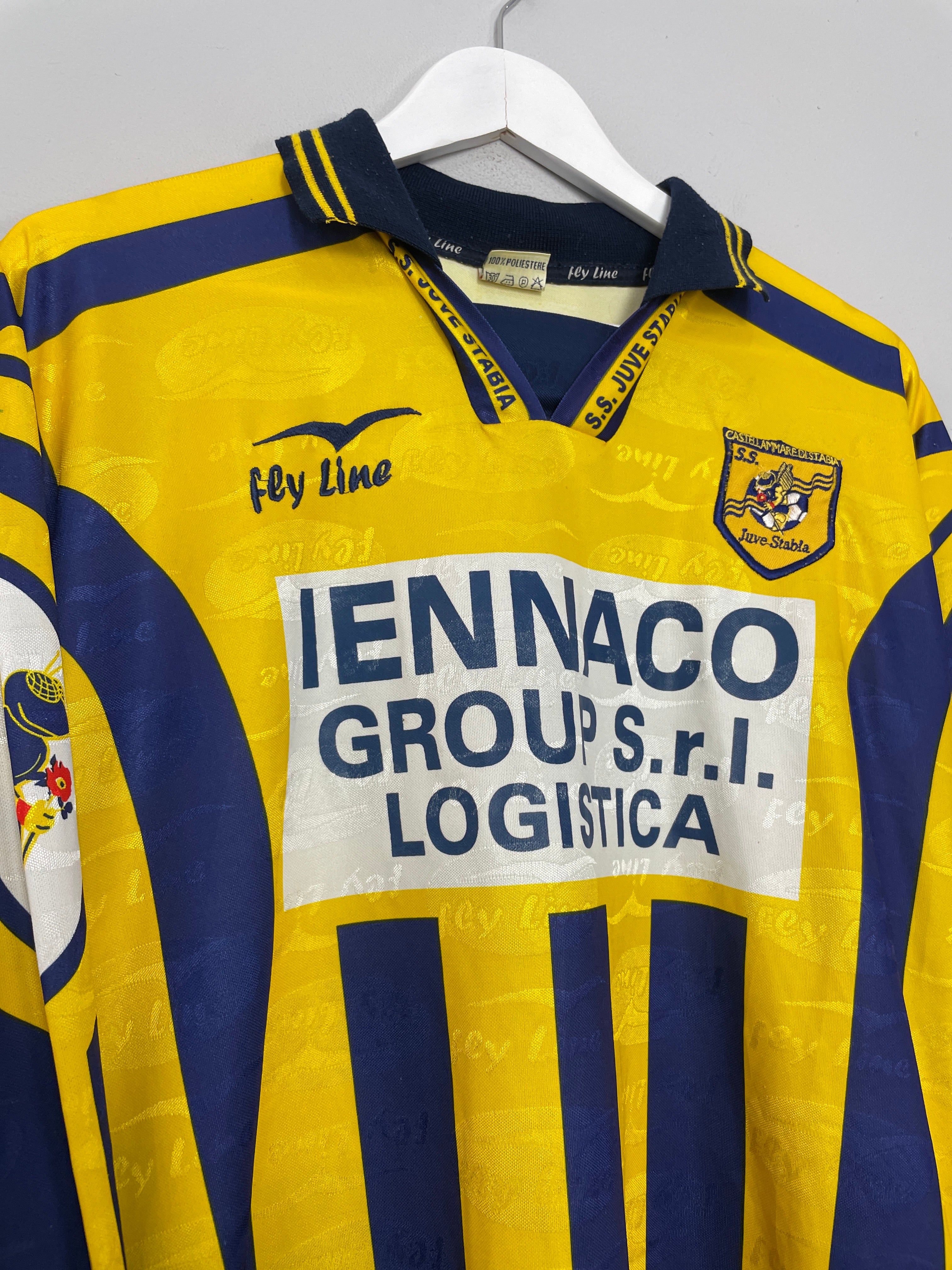 Shop 2004/05 JUVE STABIA #17 *MATCH ISSUE* HOME SHIRT (XL) FLY LINE, classic football shirts, vintage football shirts & retro soccer jerseys at Cult Kits