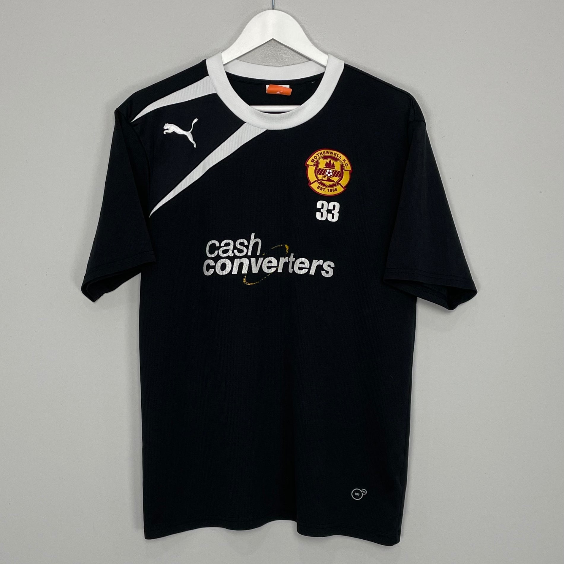 Shop 2013/14 MOTHERWELL #33 *PLAYER ISSUE* TRAINING SHIRT (L) PUMA, classic football shirts, vintage football shirts & retro soccer jerseys at Cult Kits